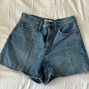 Madewell high waisted denim shorts the mom jean short